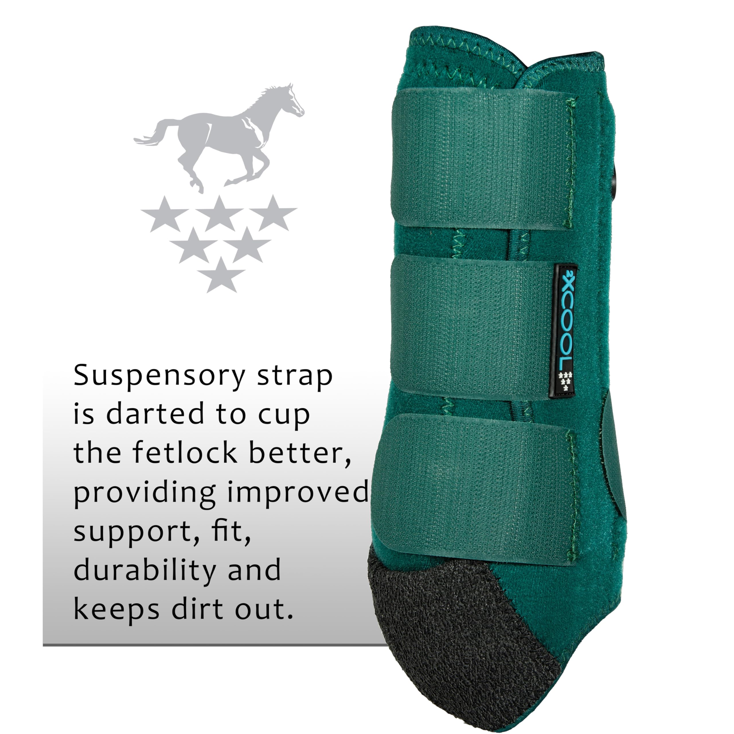 Professional's Choice 2XCool boot side profile shows lightweight design and four-way stretch.