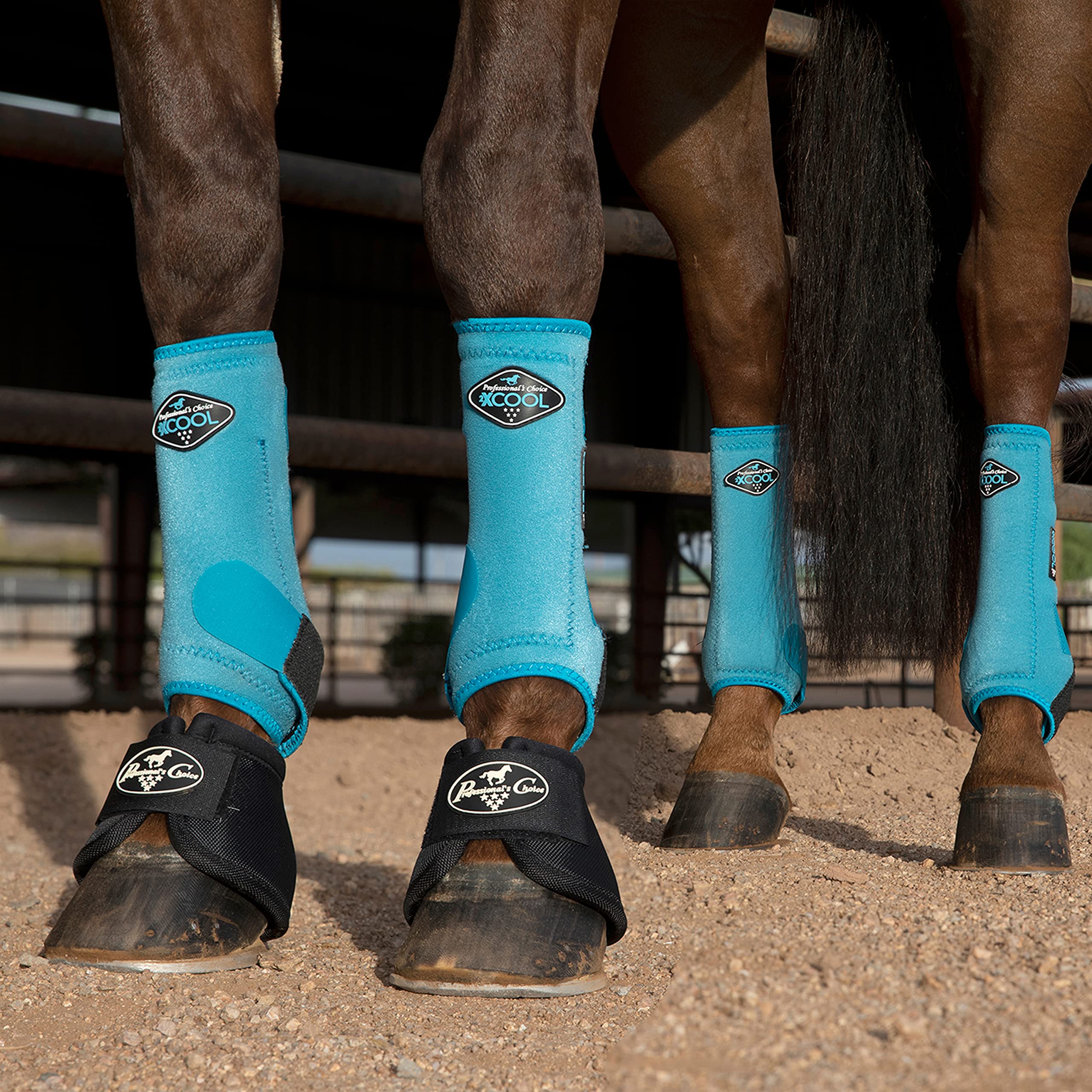 Professional's Choice 2XCOOL boot side view shows flexible design for leg movement.