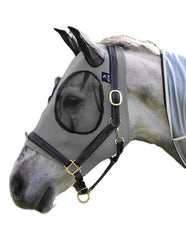 Professional's Choice Comfort Fit Fly Mask Charcoal with breathable mesh over eyes and ears for improved visibility and comfort.