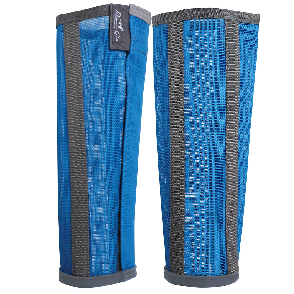 Professional's Choice Deluxe Fly Boots worn on a horse highlighting breathable mesh protection