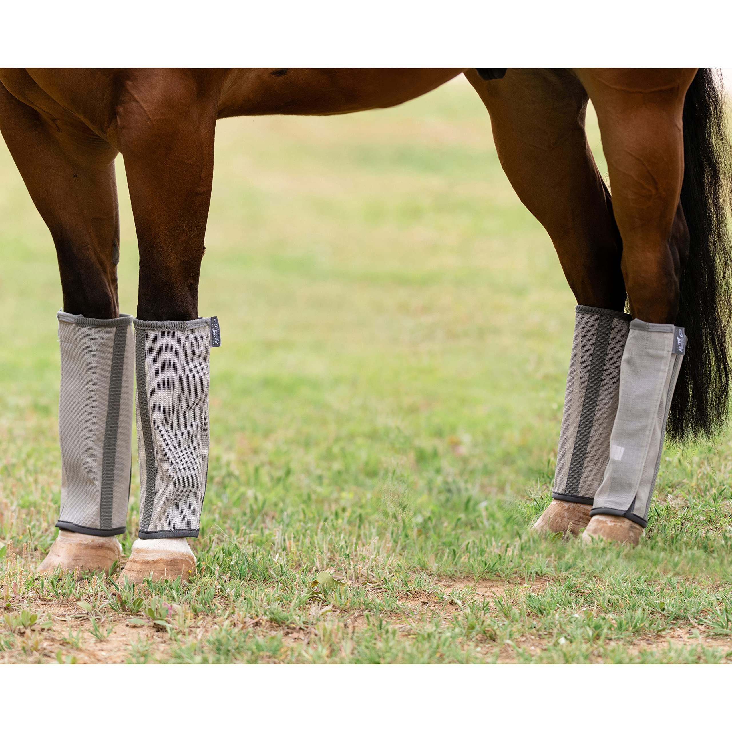 Professional's Choice Deluxe Fly Boots hook-and-loop closures closeup highlight easy on/off.