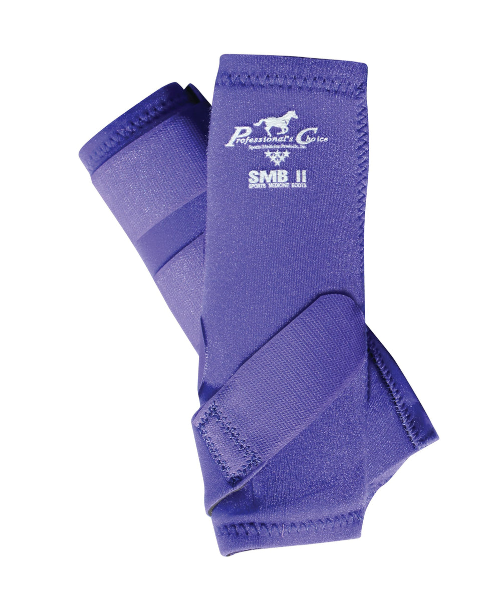 Professional's Choice SMBII purple boots front view showing durable leg protection