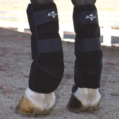 Professional's Choice Ice Boot 3-Straps on foot demonstrates cold therapy benefits for leg recovery.