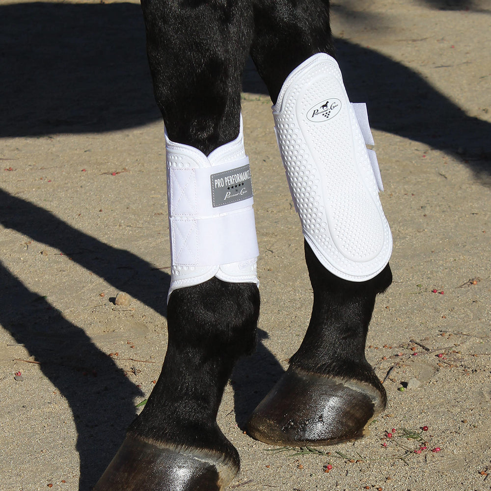 Professional's Choice Pro Performance Hybrid Splint Boot strike-area close-up highlights integrated protection during drills.