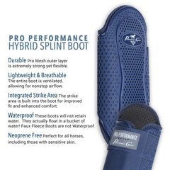 Professional's Choice Pro Performance Hybrid Splint Boot water test demonstrating waterproof design.