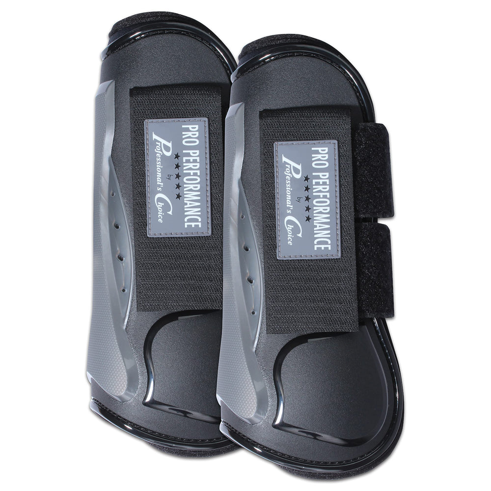 Professional's Choice Pro Performance boots front pair closeup showing durable black shell for training