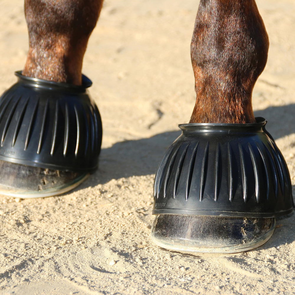 Professional's Choice pull-on rubber bell boots front view emphasizing 360-degree protection and secure pull-on design.