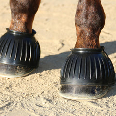 Professional's Choice pull-on rubber bell boots front view emphasizing 360-degree protection and secure pull-on design.