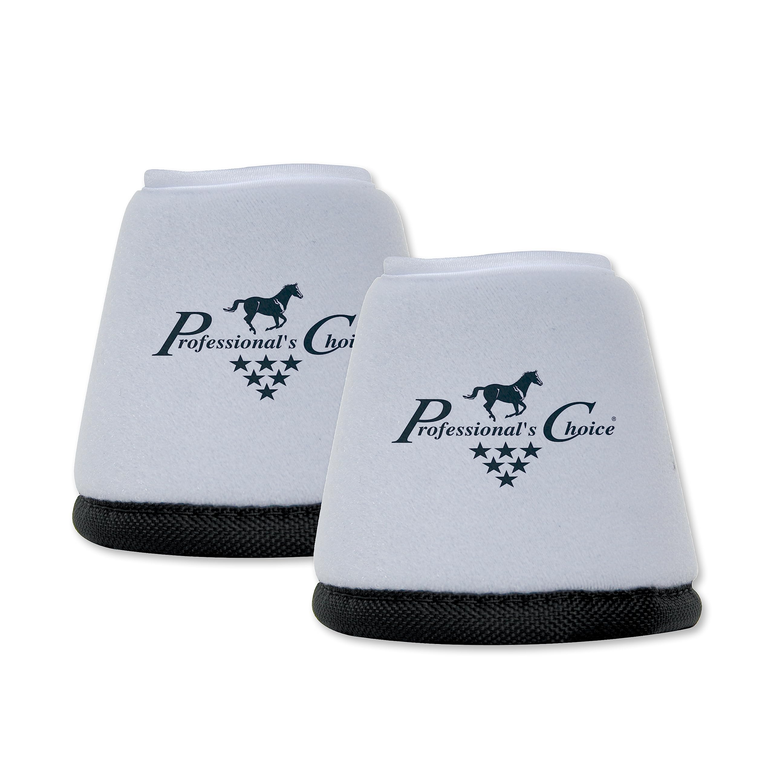 Professional's Choice Quick-Wrap Bell Boots with 360 wrap provide secure hoof protection.