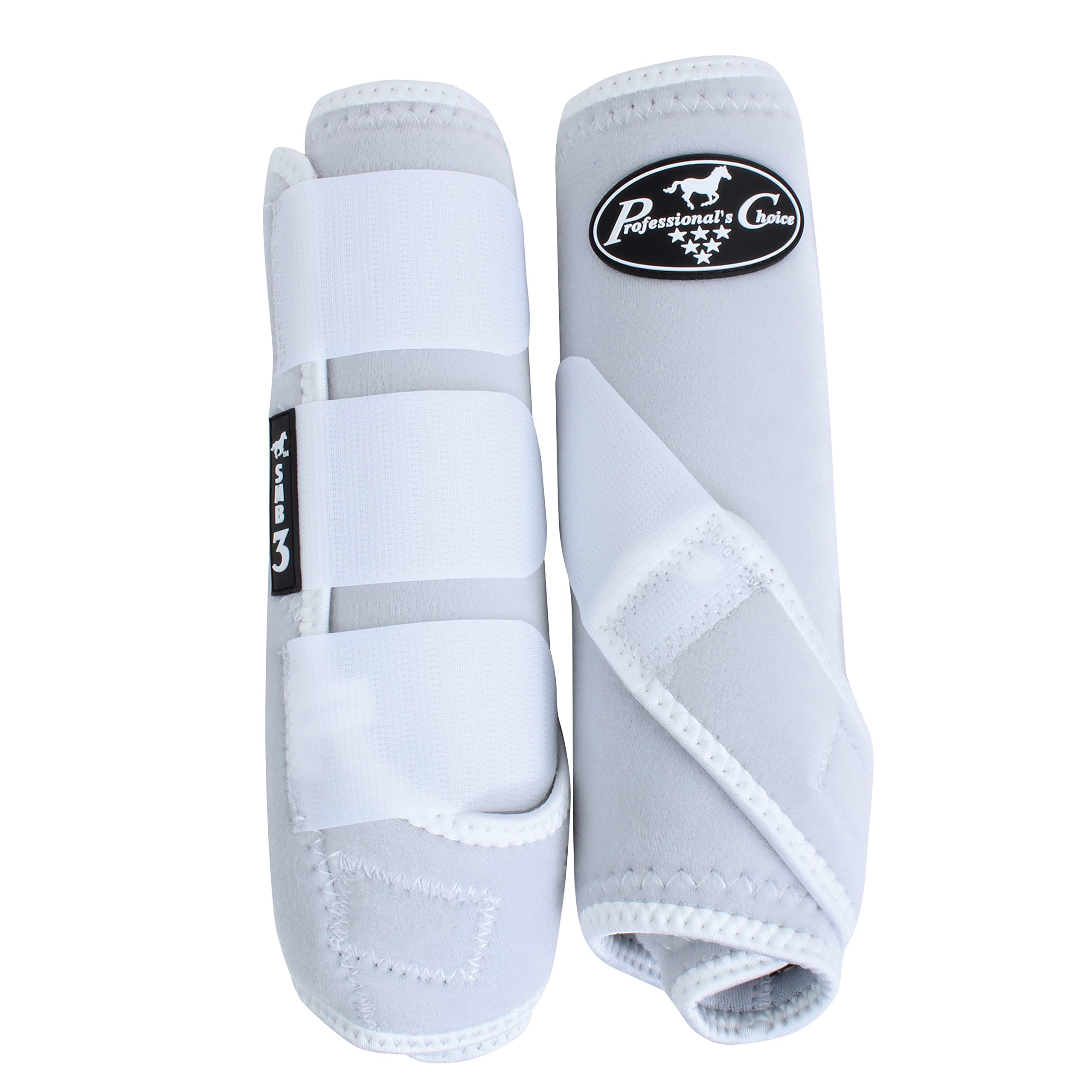 Professional's Choice SMB-3 boot front view showcases 360-degree protection for horse limbs.