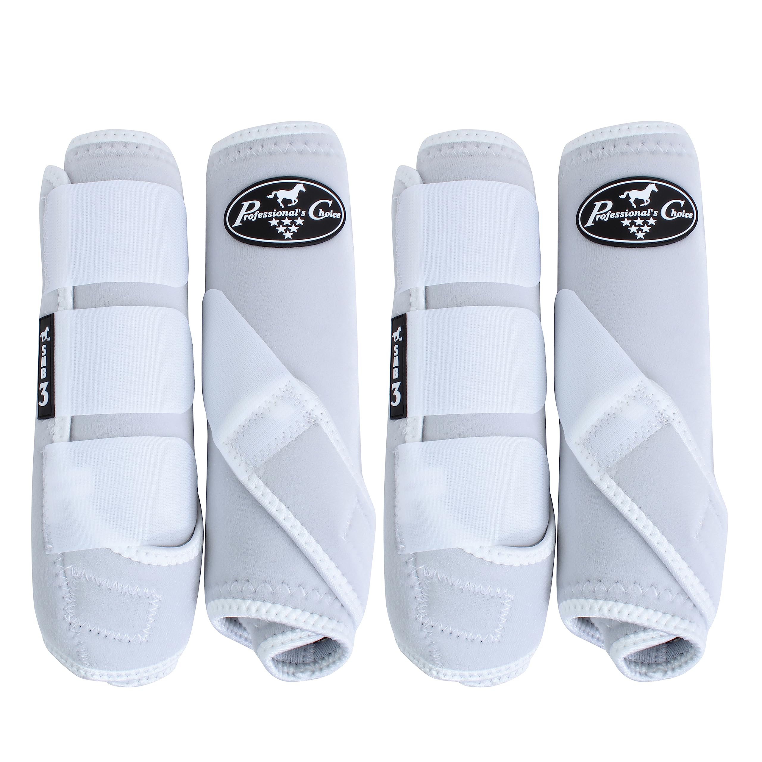 Professional's Choice SMB-3 foreleg protection shows 360-degree impact defense for daily riding.