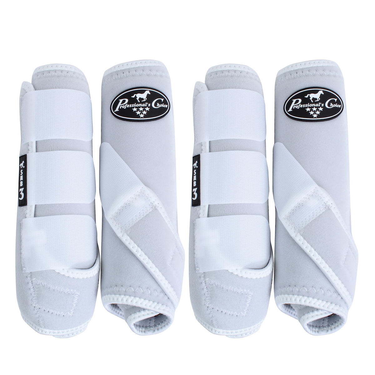 Professional's Choice SMB-3 foreleg protection shows 360-degree impact defense for daily riding.