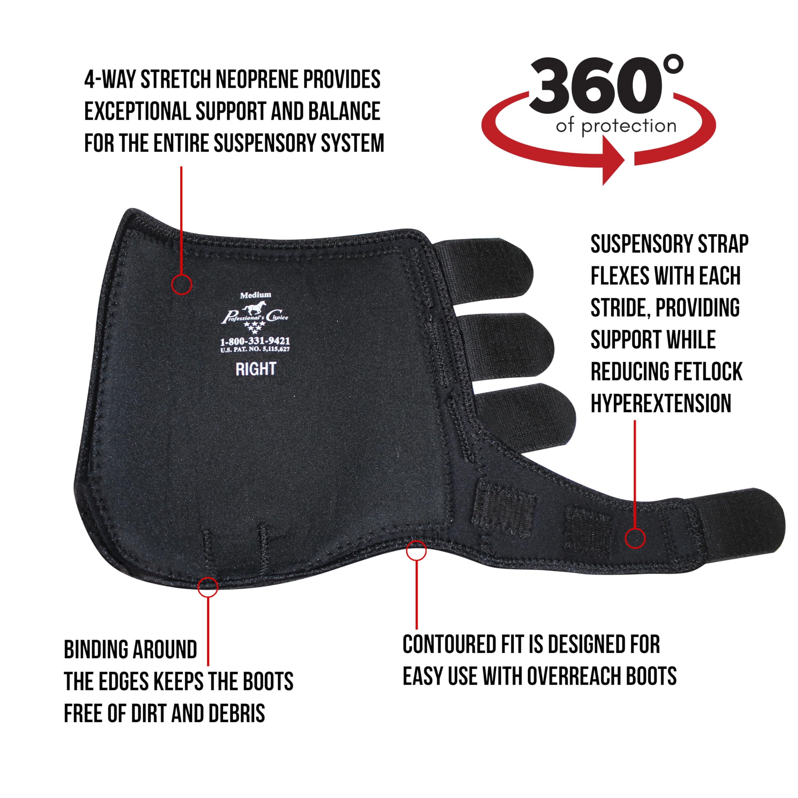 Professional's Choice SMB-3 ultrashock lining closeup highlights energy absorption during impact.