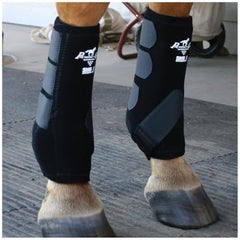 Professional's Choice SMBII boots in black, front view, ideal for polo, jumping, and endurance