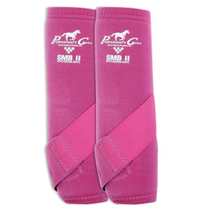 Professional's Choice SMBII raspberry large boot pair guards horse legs during training