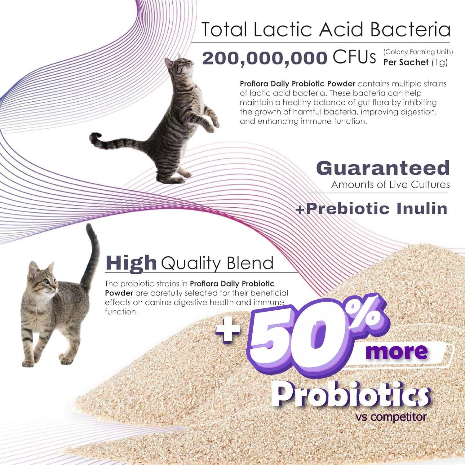 Proflora Cats supports easier diet transitions with gentle gut balance.