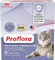 Proflora Cats probiotic packets for easy daily gut support and immune balance.