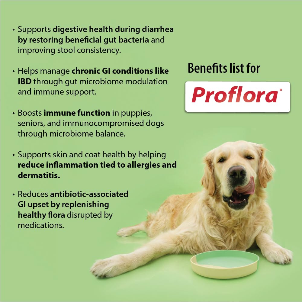 Proflora palatable powder ready to sprinkle on meals