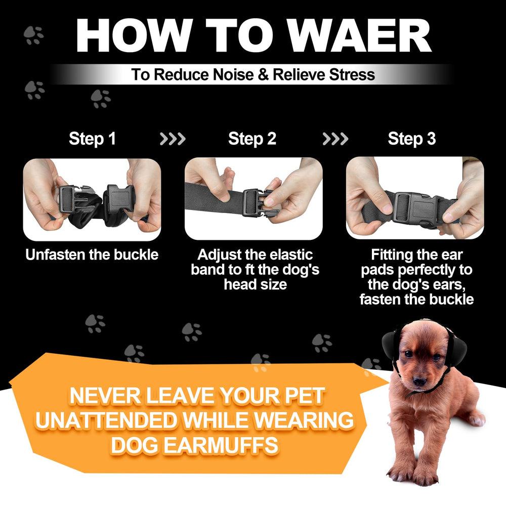 PROHEAR dog ear muffs 28dB NRR label visible for effective noise reduction