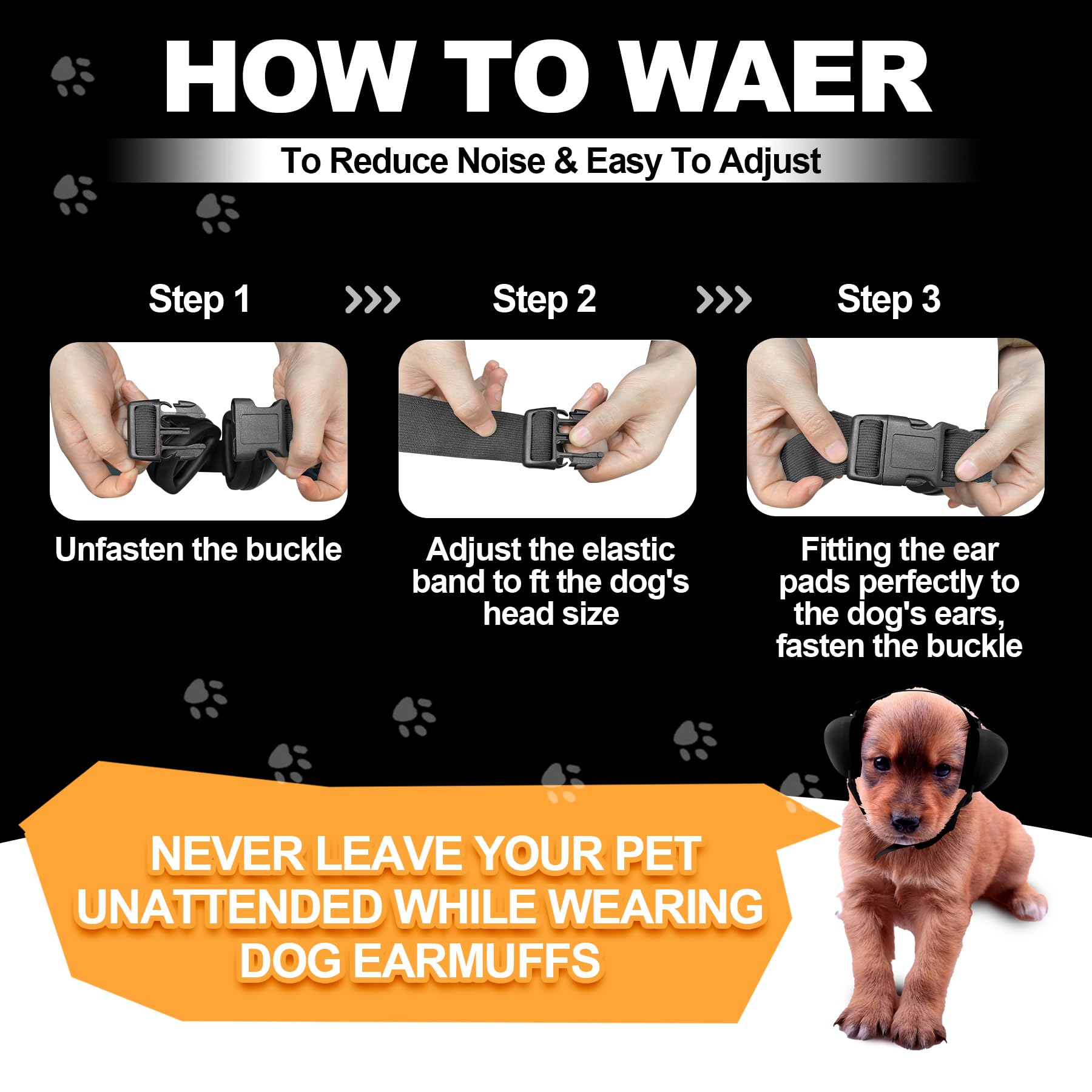 PROHEAR dog ear muffs black offer rugged versatile use