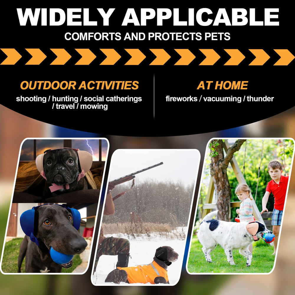 PROHEAR dog ear muffs with 28dB NRR reduces loud sounds