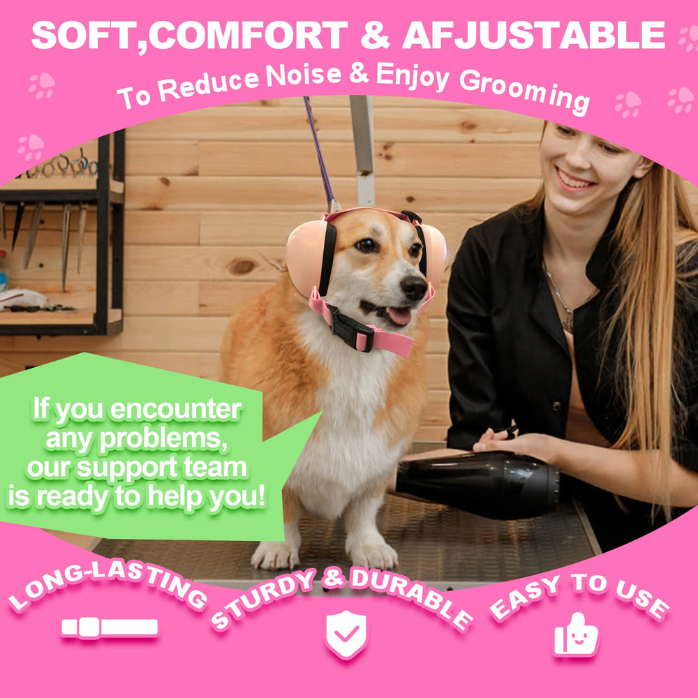 PROHEAR durable ABS shell on dog earmuffs for long-lasting protection.