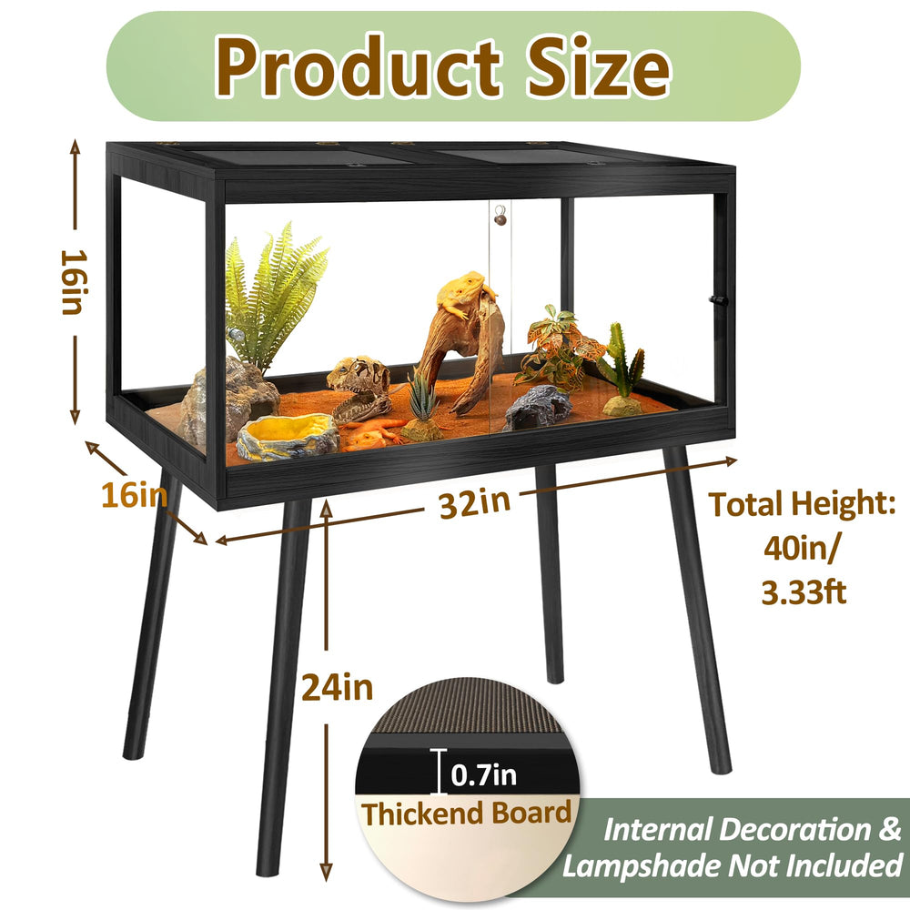 PROLEE 32-gallon lizard tank offers a durable, spacious habitat