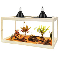 PROLEE 34-gallon terrarium front door lock for secure access.