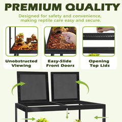 PROLEE acrylic panel snake tank providing clear viewing and secure containment