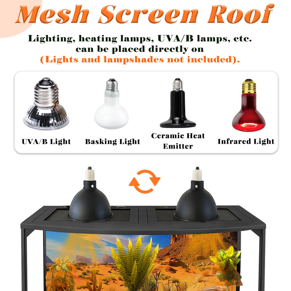 PROLEE Bearded Dragon Tank 24-inch size fits mid-sized bearded dragons and lizards.