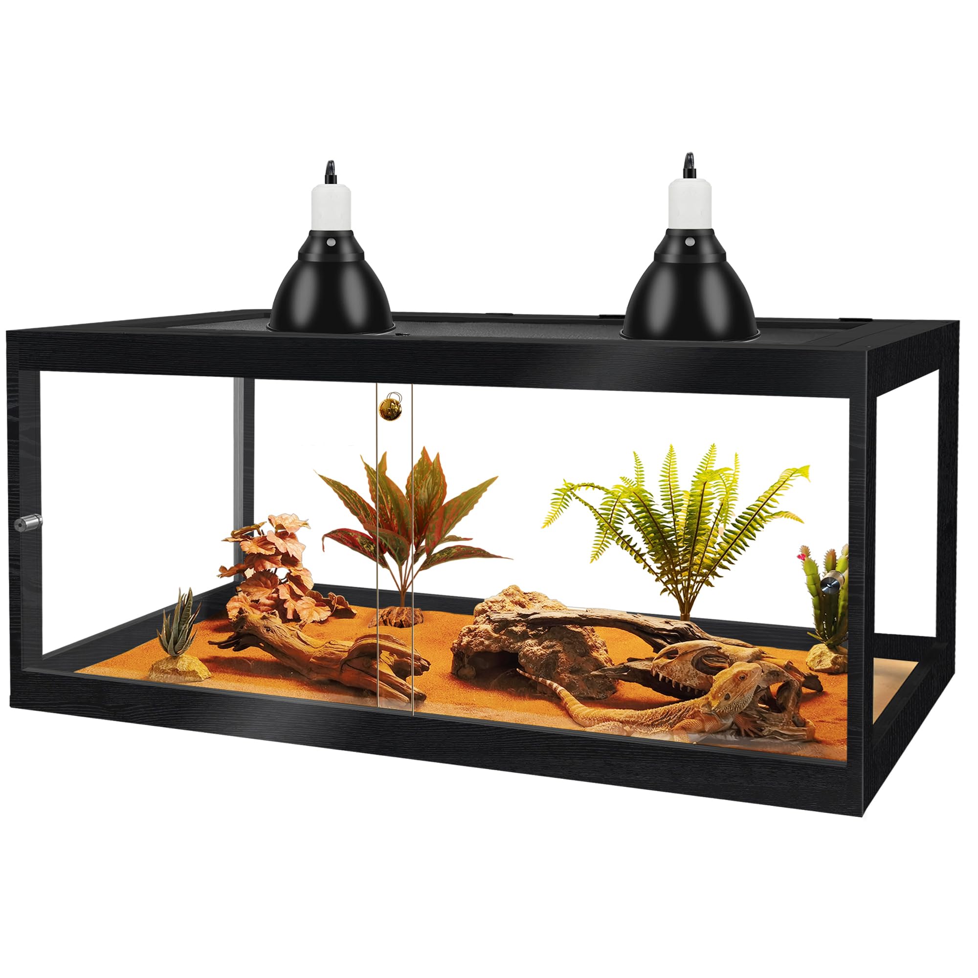 PROLEE Bearded Dragon Tank front doors provide secure access and easy maintenance.
