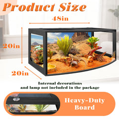 PROLEE bearded dragon tank 48-inch length provides ample basking and exploration space