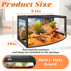 PROLEE Bearded Dragon Tank top ventilation supports heat and lighting setups safely.