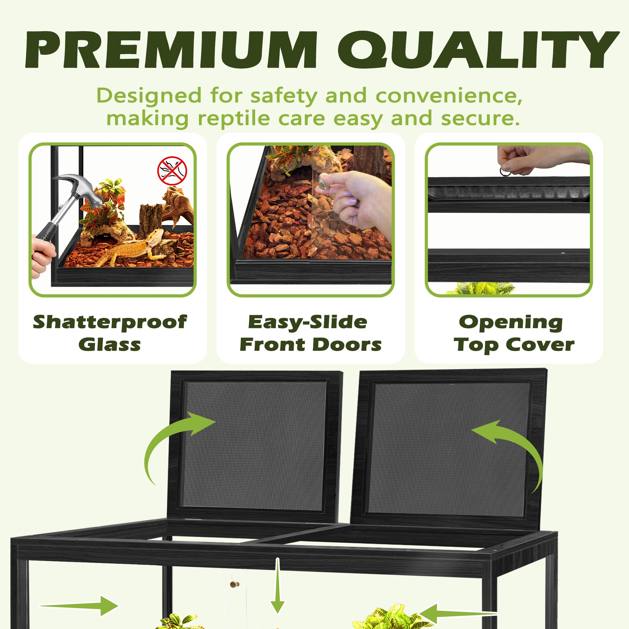 PROLEE double sliding doors with locking mechanism provide safe, convenient access.
