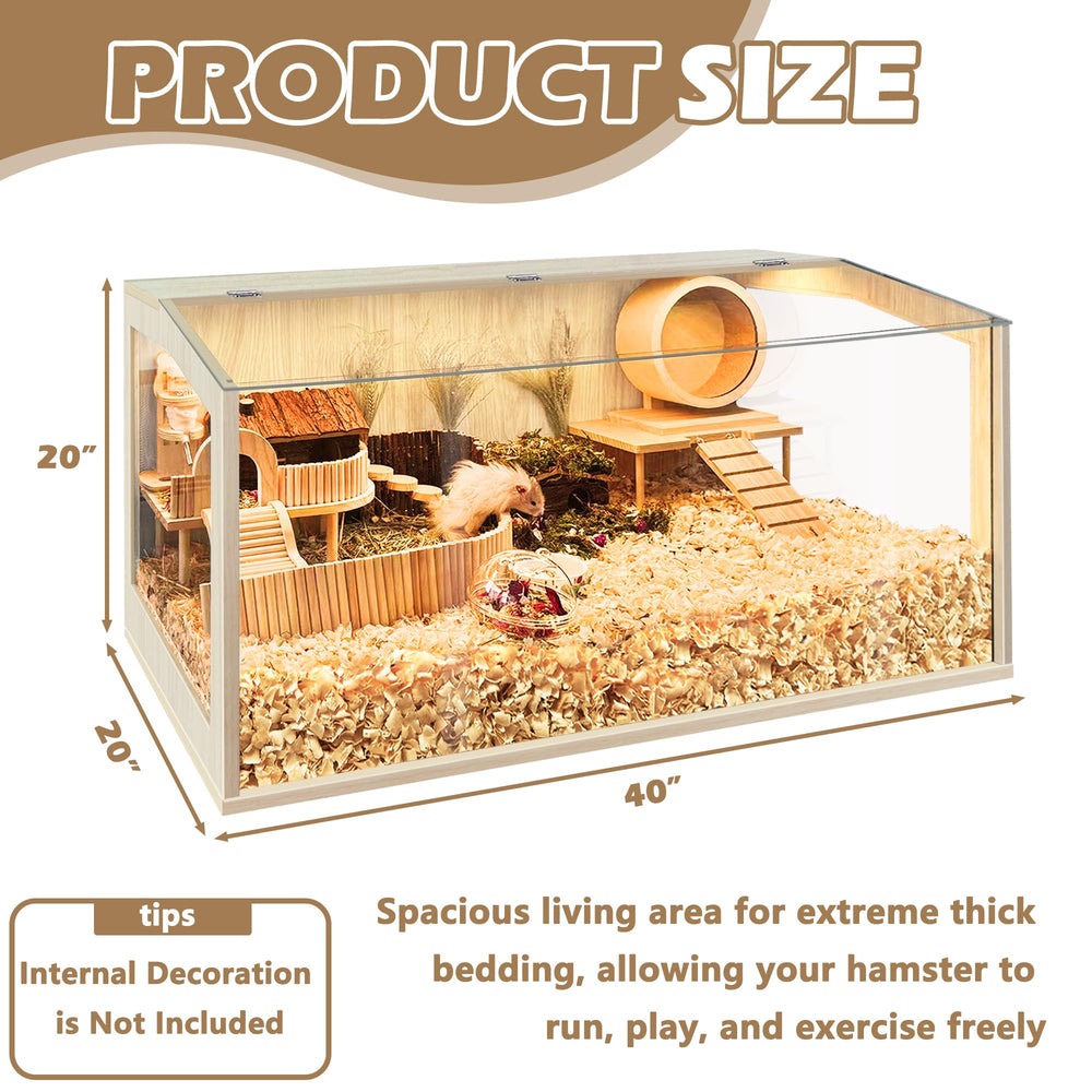 PROLEE hamster cage acrylic sheets provide clear viewing and moisture control