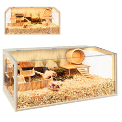 PROLEE hamster cage assembly shows quick setup and sturdy frame.