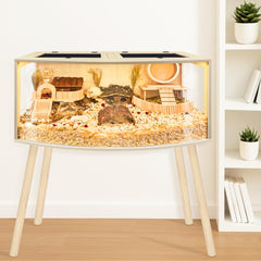 PROLEE hamster cage leg stand: elevated habitat keeps bedding dry and floors clean
