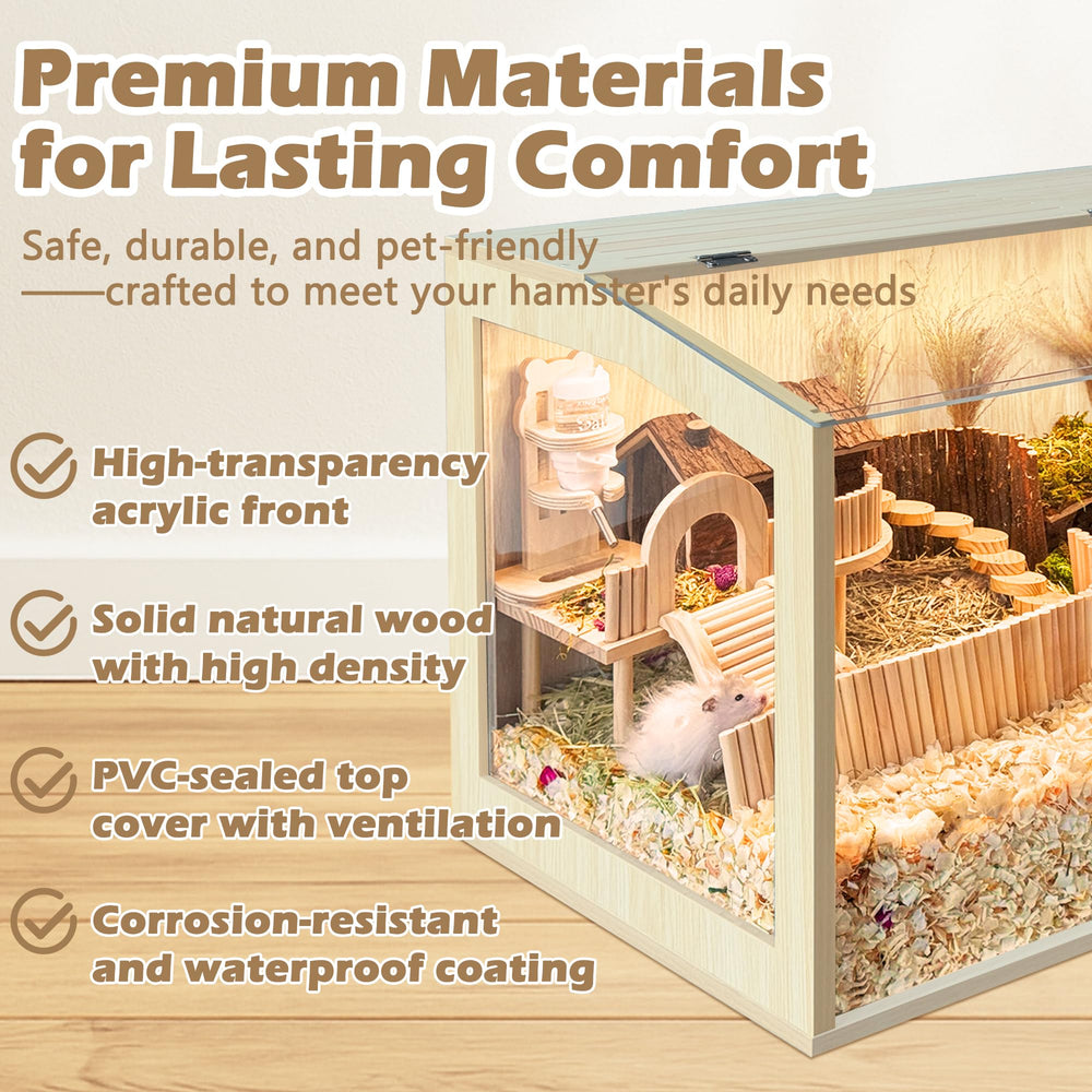 PROLEE hamster cage top vents promote airflow and odor control