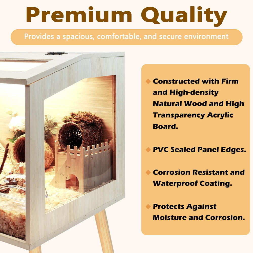 PROLEE cage bottom acrylic panel aids moisture control and cleaning