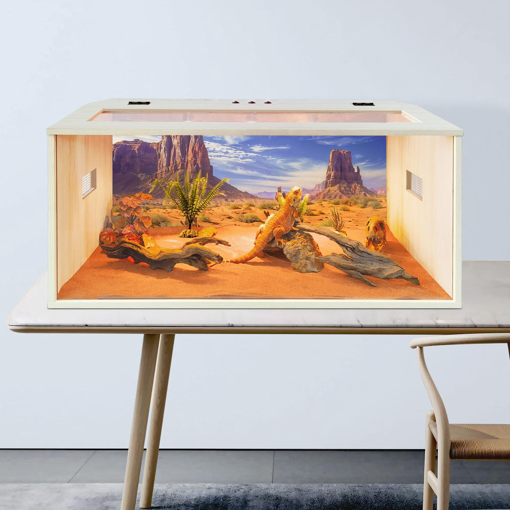 PROLEE Reptile Terrarium waterproof bottom sheet protects against spills.