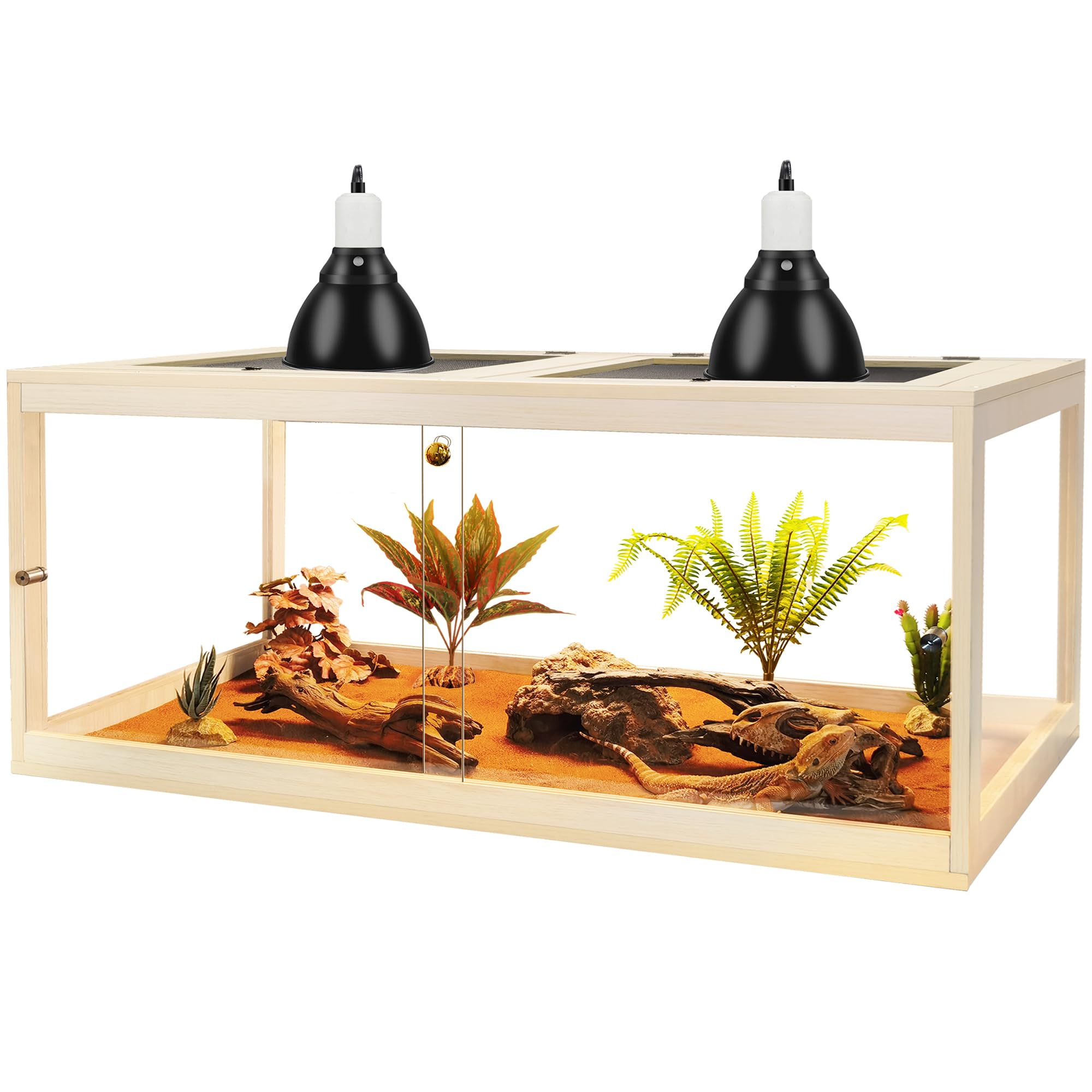 PROLEE 81-gallon front view shows clear visibility for easy reptile observation.