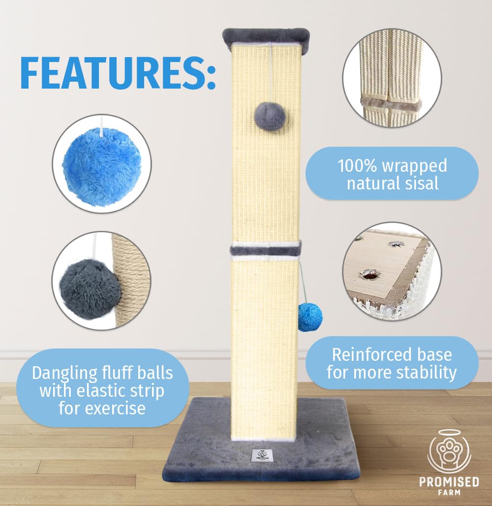 PROMISED FARM cat scratching post sisal texture closeup reveals natural material and weave