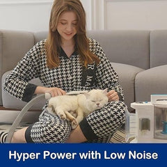 PROMOMO grooming and deshedding brushes gliding through pet coat.