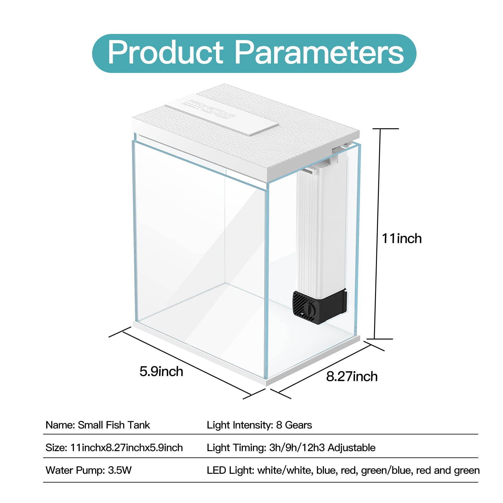 Pronetcus Betta Tank cover removable for easy feeding and decorations