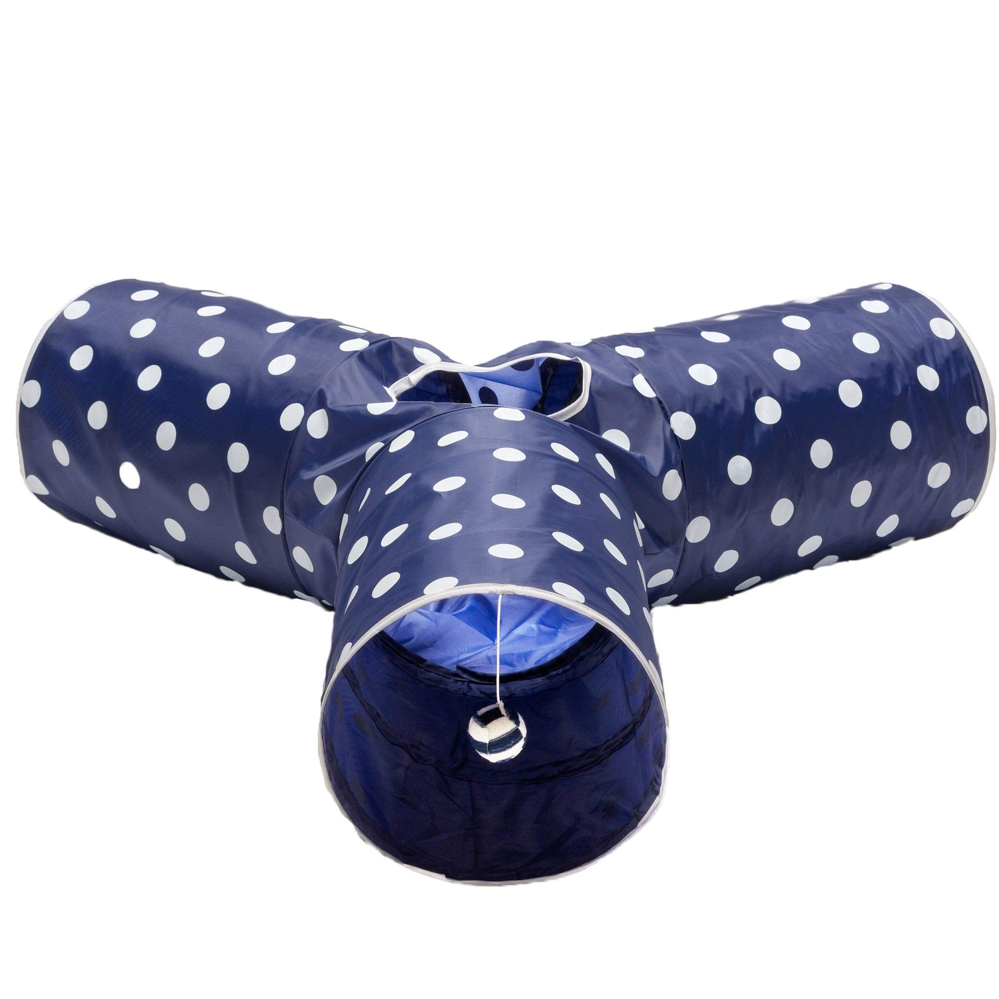 Prosper Pet Cat Tunnel Peephole Bell image features interactive peep and bell play.
