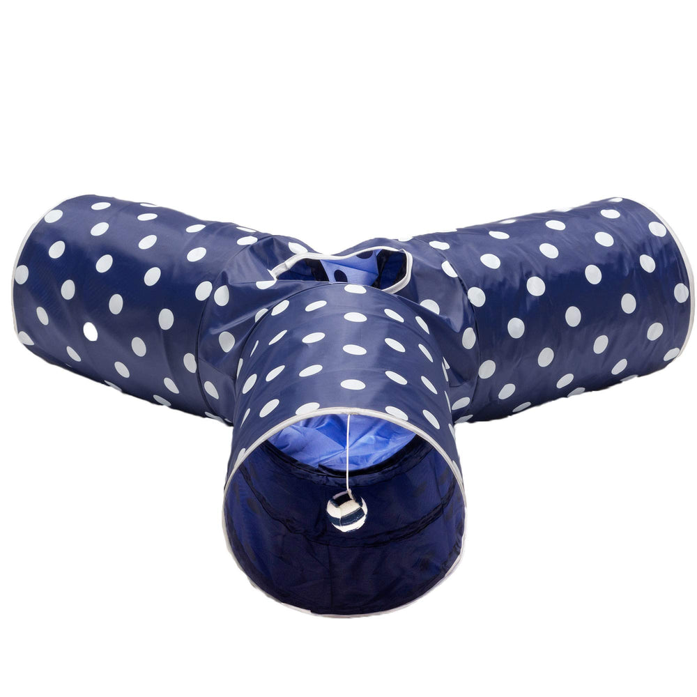 Prosper Pet Cat Tunnel Peephole Bell image features interactive peep and bell play.