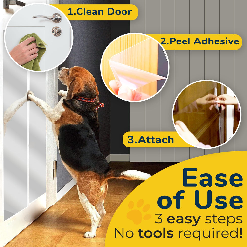 PROTECTO cut-to-fit 60x8 vinyl sheet enables tailor-made door protection for irregular frames.