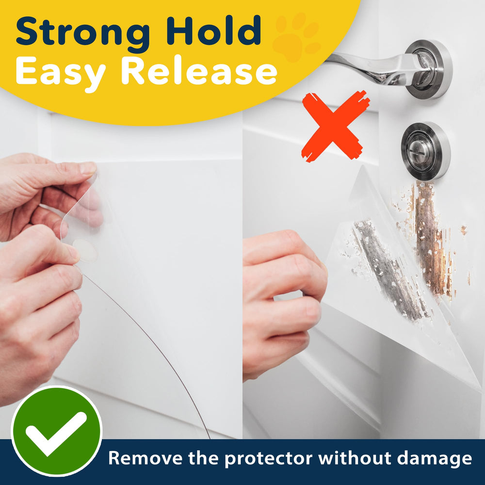 PROTECTO door protector on sliding door application keeps the doorway pristine for busy households.