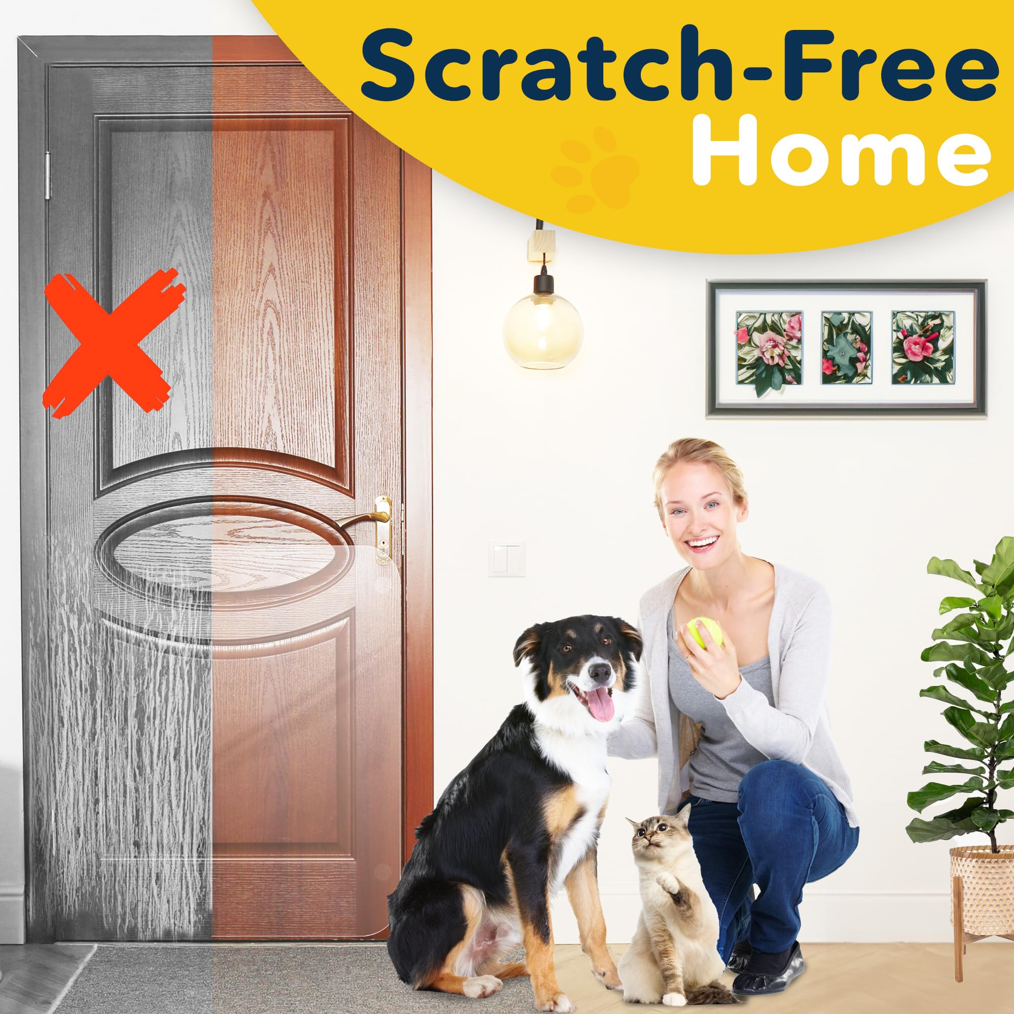 PROTECTO easy-install shield uses clear adhesive backing for quick mounting.
