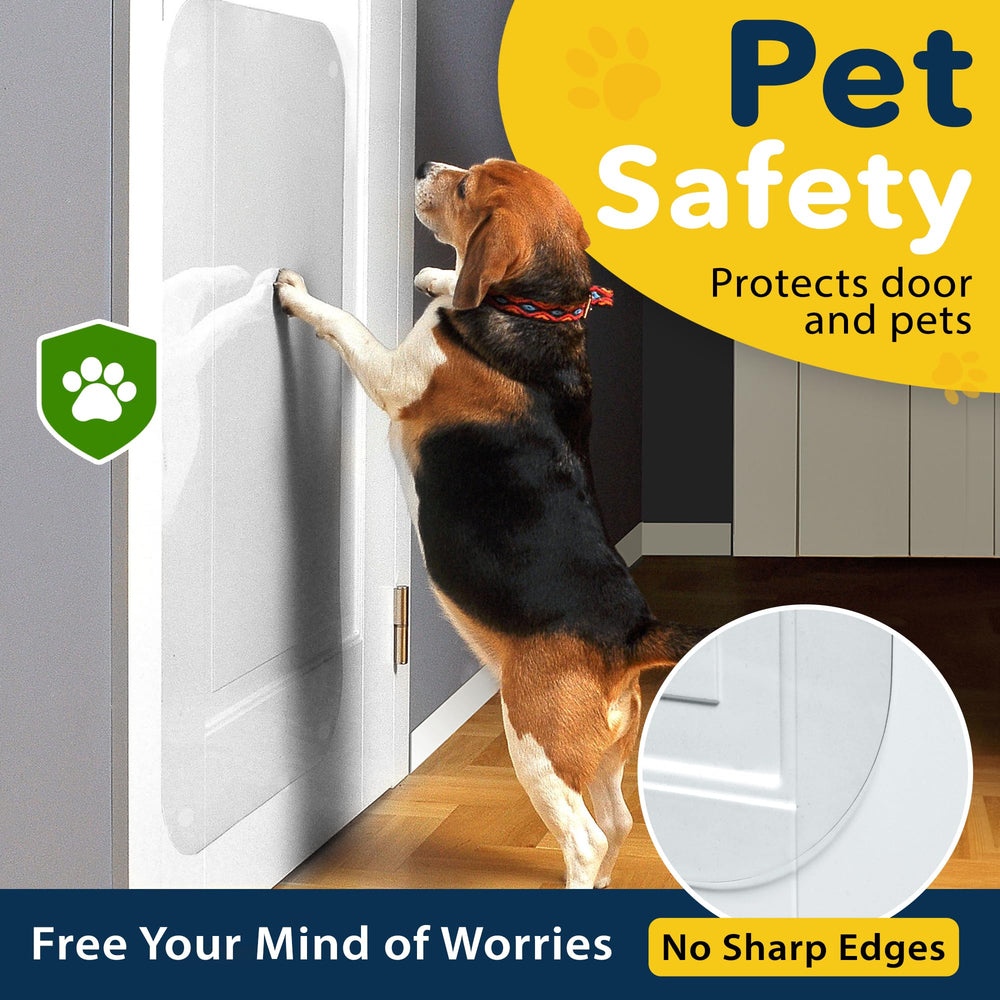 PROTECTO heavy-duty door protector durable polycarbonate proves long-lasting door protection and aesthetics.